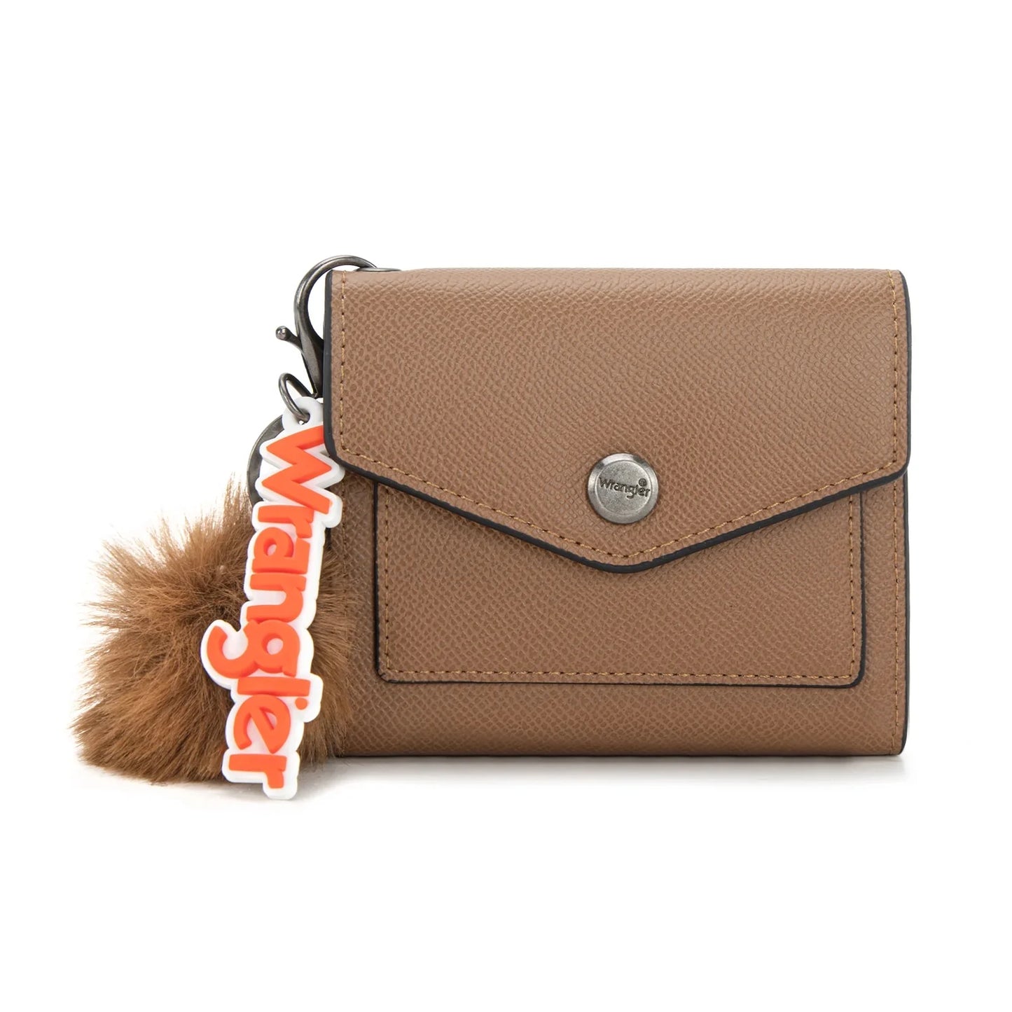 Wrangler Tri-Fold Wallet with Keyring Pom Pom