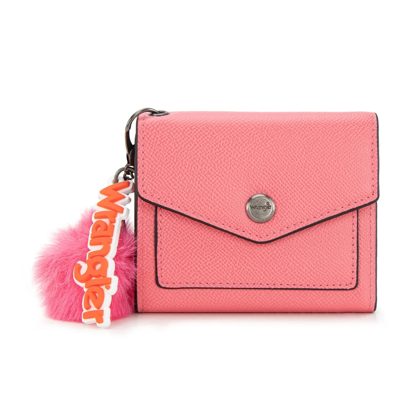 Wrangler Tri-Fold Wallet with Keyring Pom Pom