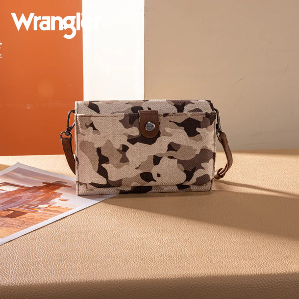 Wrangler Camo Print Canvas Clutch/Crossbody - WG286-1833