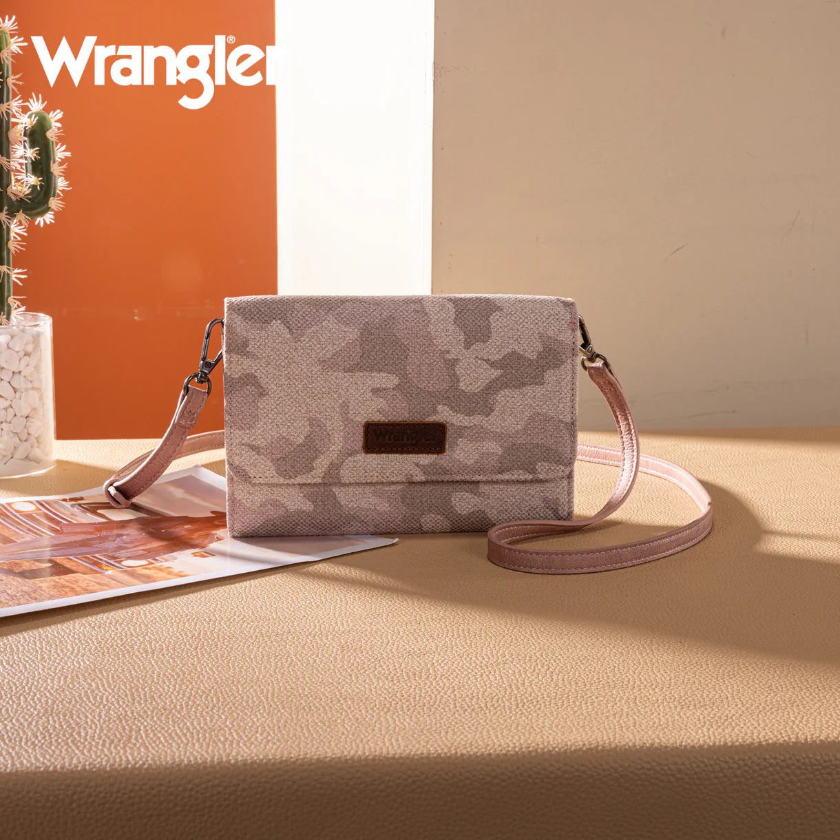 Wrangler Camo Print Canvas Clutch/Crossbody - WG286-1833