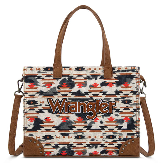 Wrangler Aztec Print Tote/Crossbody - WG302-8130