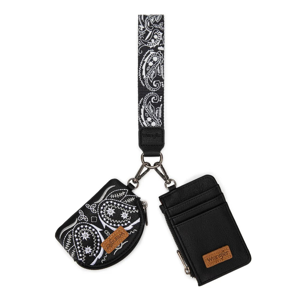 Wrangler Paisley RFID Blocking Card Coin Pouch Set  WG331-W0051
