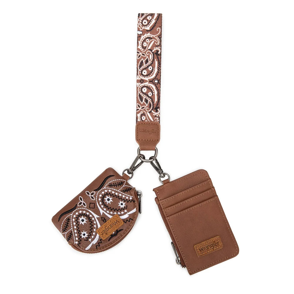 Wrangler Paisley RFID Blocking Card Coin Pouch Set  WG331-W0051