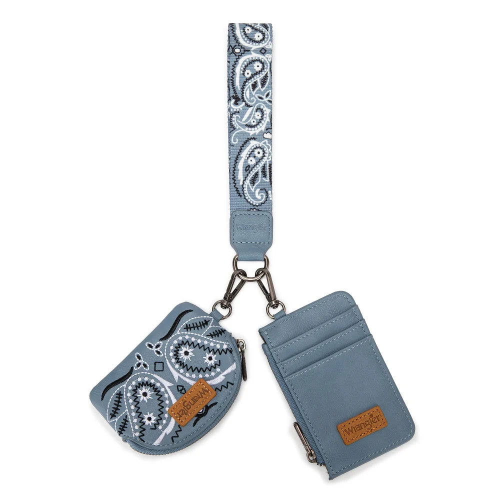 Wrangler Paisley RFID Blocking Card Coin Pouch Set  WG331-W0051