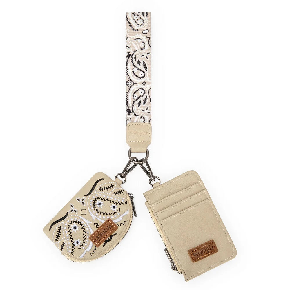 Wrangler Paisley RFID Blocking Card Coin Pouch Set  WG331-W0051