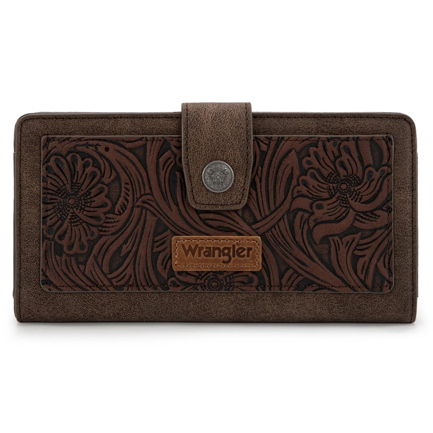 Wrangler Western Floral Tooled RFID Wallet