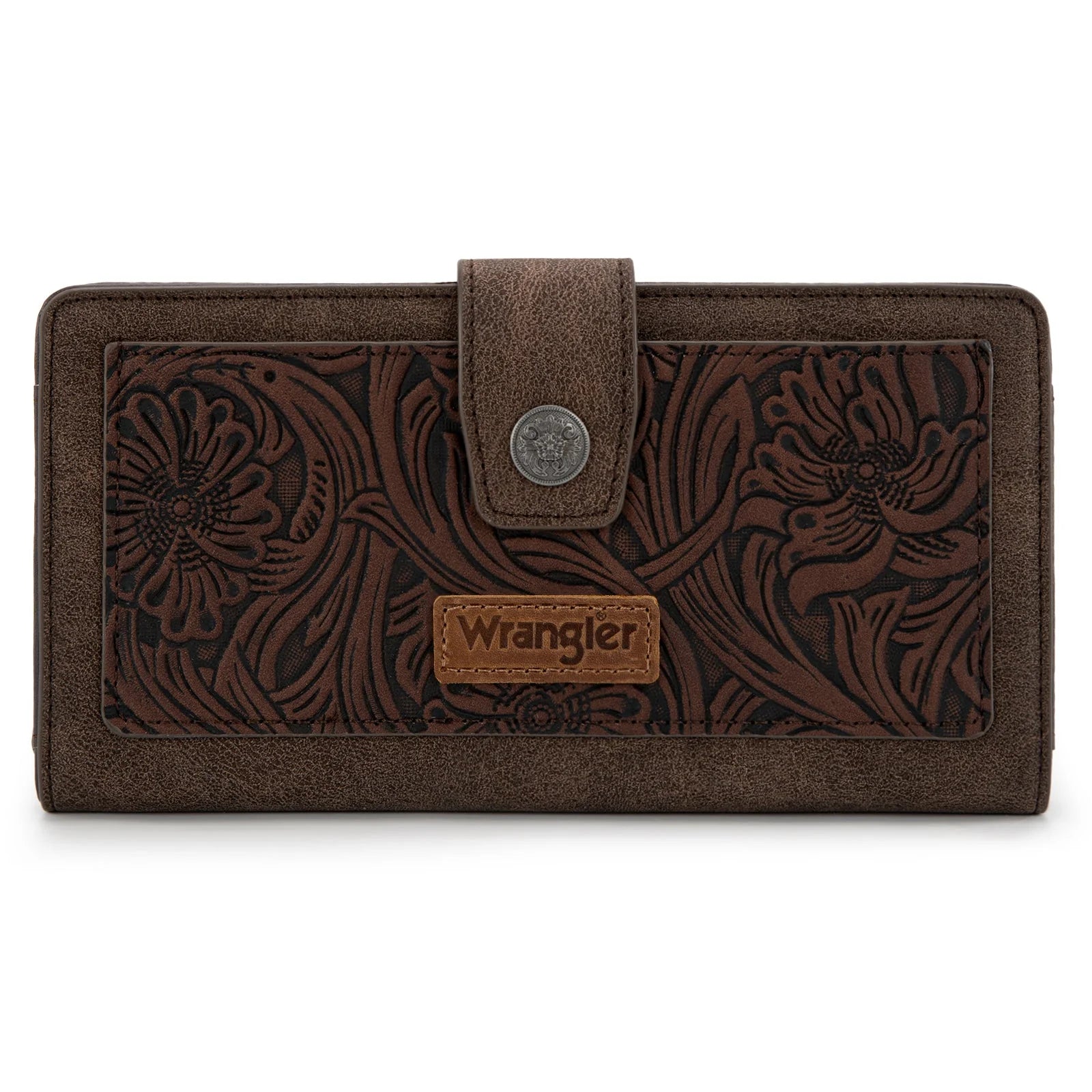 Wrangler Western Floral Tooled RFID Wallet