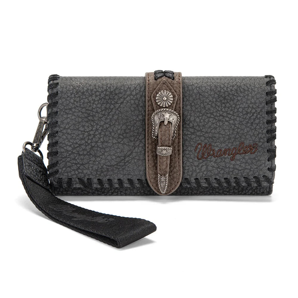 Wrangler Western Buckle RFID Wallet - WG454-W018BK