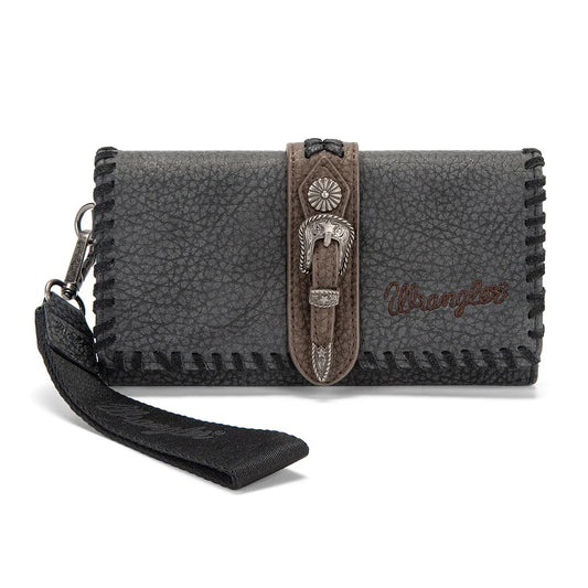 Wrangler Western Buckle RFID Wallet - WG454-W018BK