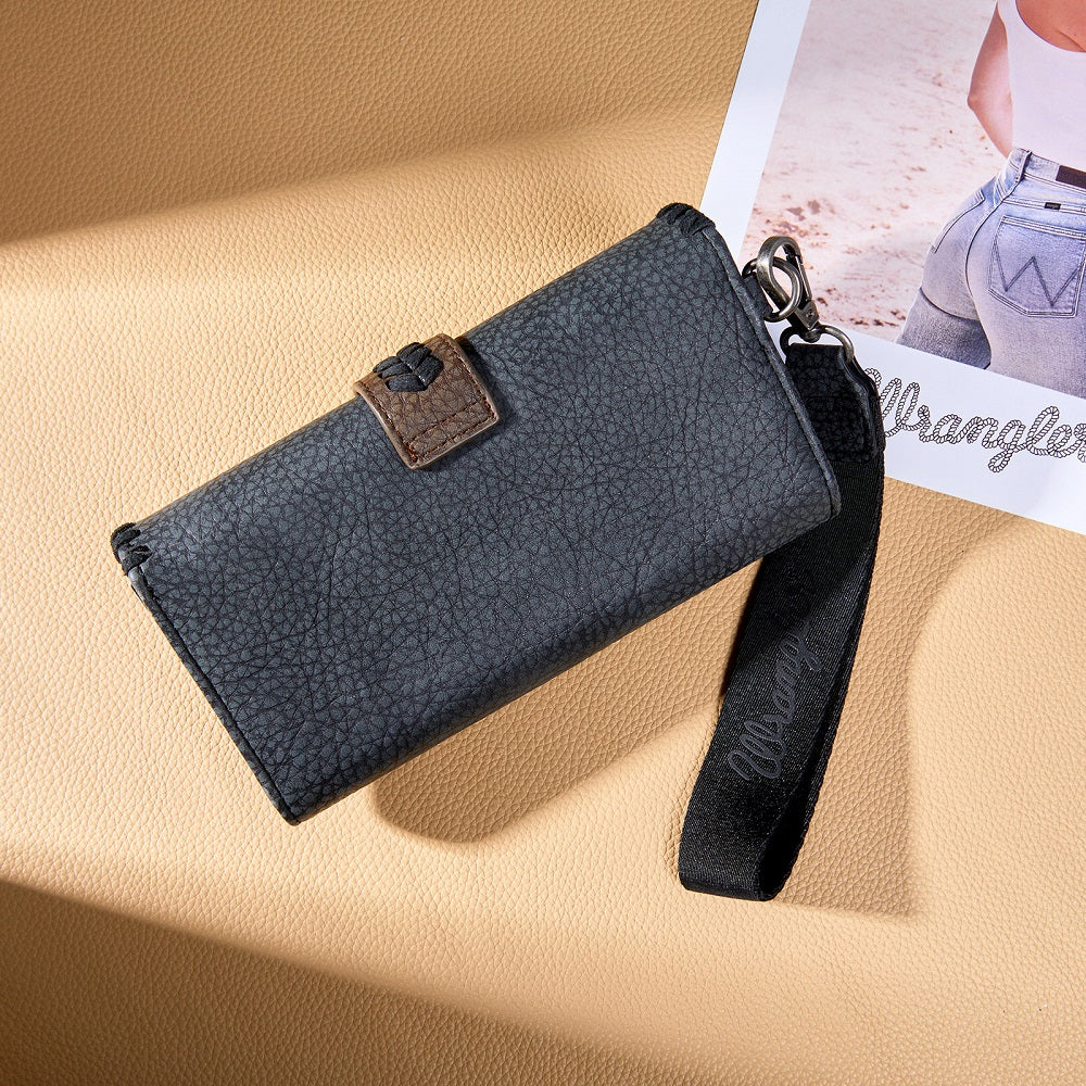 Wrangler Western Buckle RFID Wallet - WG454-W018BK