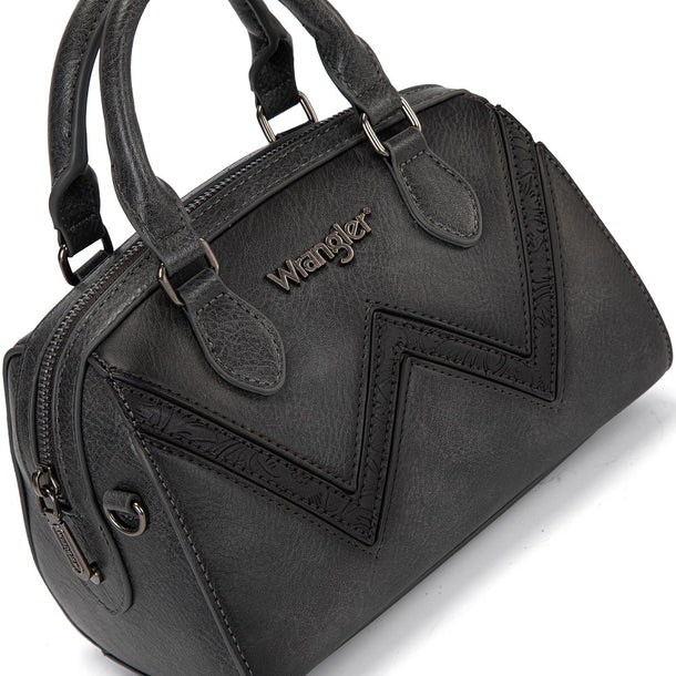 Wrangler Chevron Stitch Dome Satchel Crossbody Bag WG480-51103