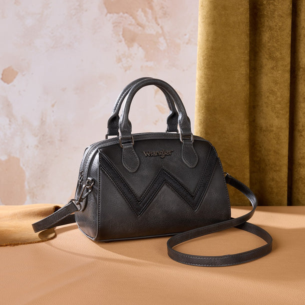 Wrangler Chevron Stitch Dome Satchel Crossbody Bag WG480-51103