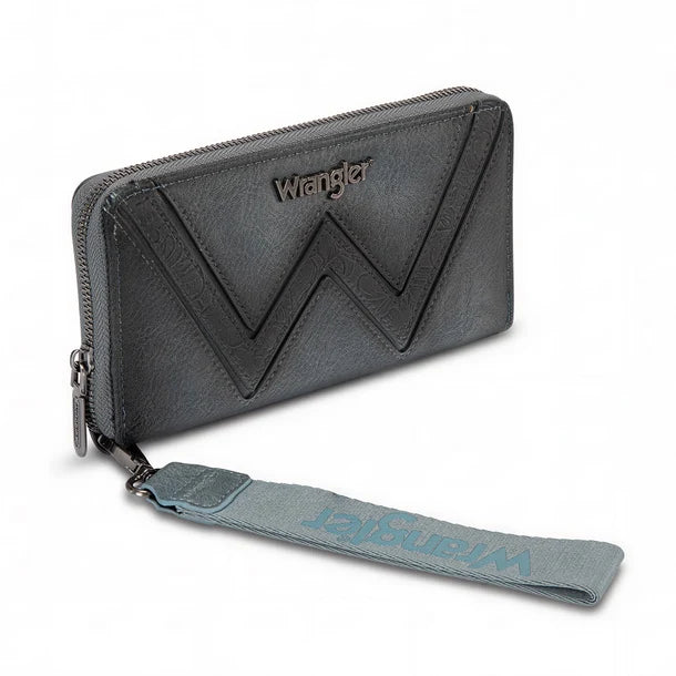Wrangler Chevron Stitch Zip Around Wristlet Wallet WG480-W006
