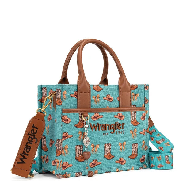 Wrangler Western Print Cowgirl Tote Bag/CrossbodyWG-HB-524-8120S
