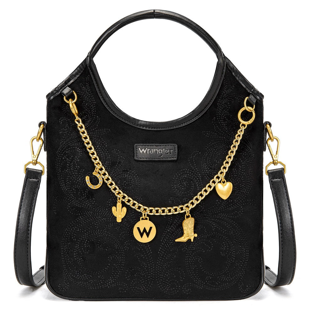 Wrangler Charm Chain Hobo Tote Bag WG533-9801