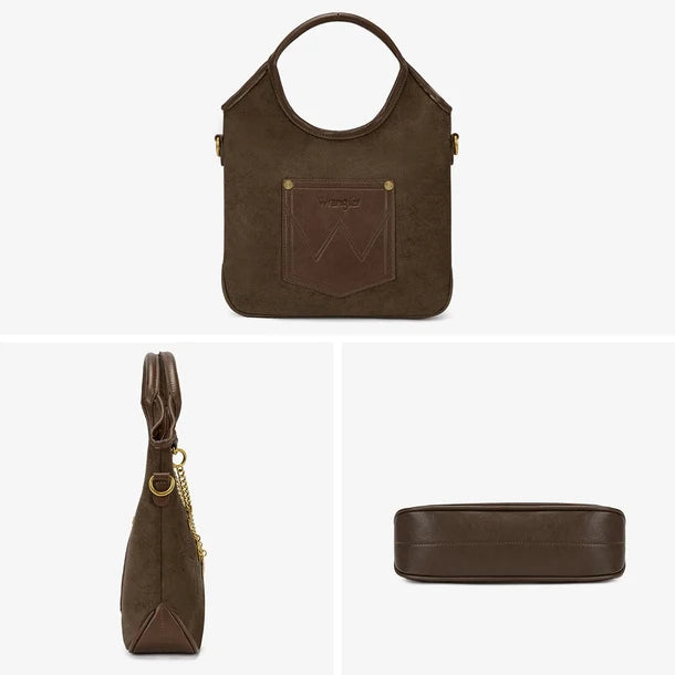 Wrangler Charm Chain Hobo Tote Bag WG533-9801