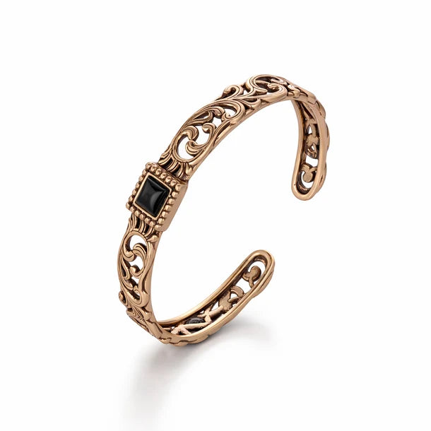 Wrangler Scroll Inlay Stone Cuff Bracelet WG-AC-BC