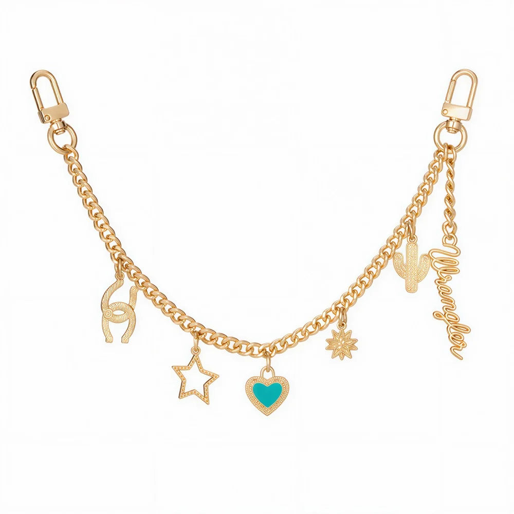 Wrangler Western Multi-Charm Bag Chain WGC-1019LTG