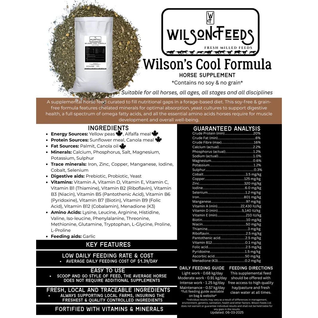 Wilson Feeds Cool Formula