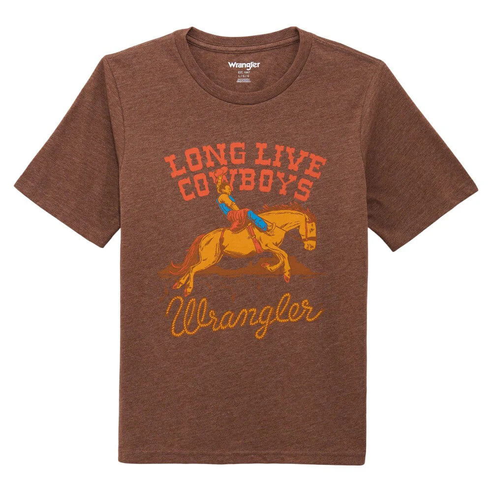 Wrangler Boys, Short Sleeve, Graphic T-Shirt, Rocky Road Heather - 112375915