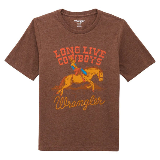 Wrangler Boys, Short Sleeve, Graphic T-Shirt, Rocky Road Heather - 112375915
