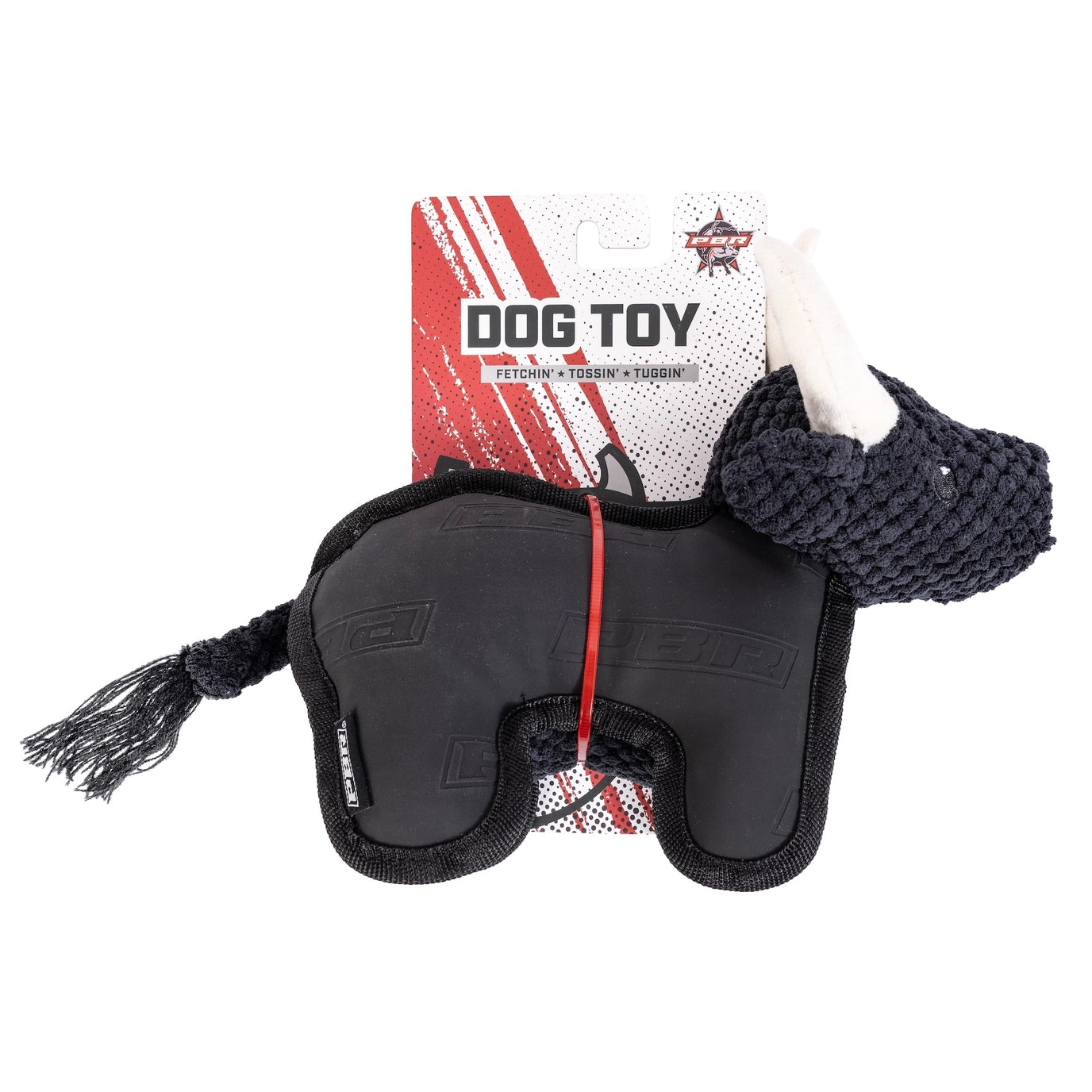 Wrangler Dog Toy PBR Bull, Textured Latex