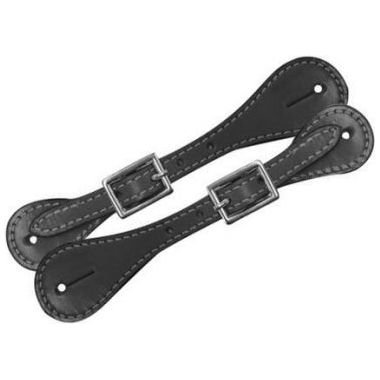 Showman Leather Youth Spur Straps Black