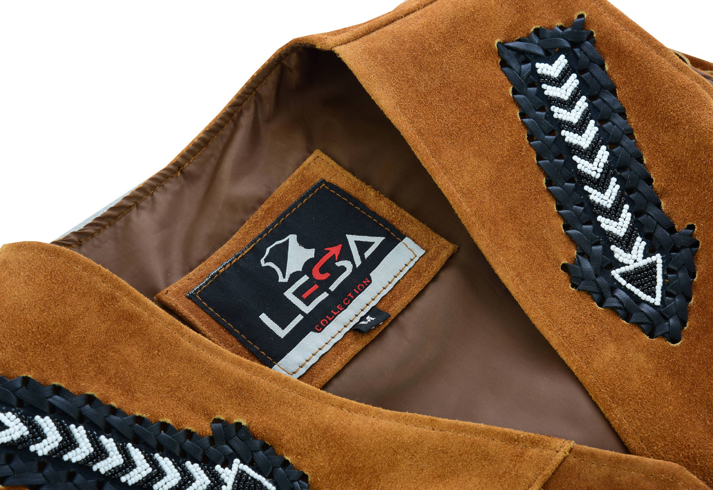 Suede Leather Vest with Fringes