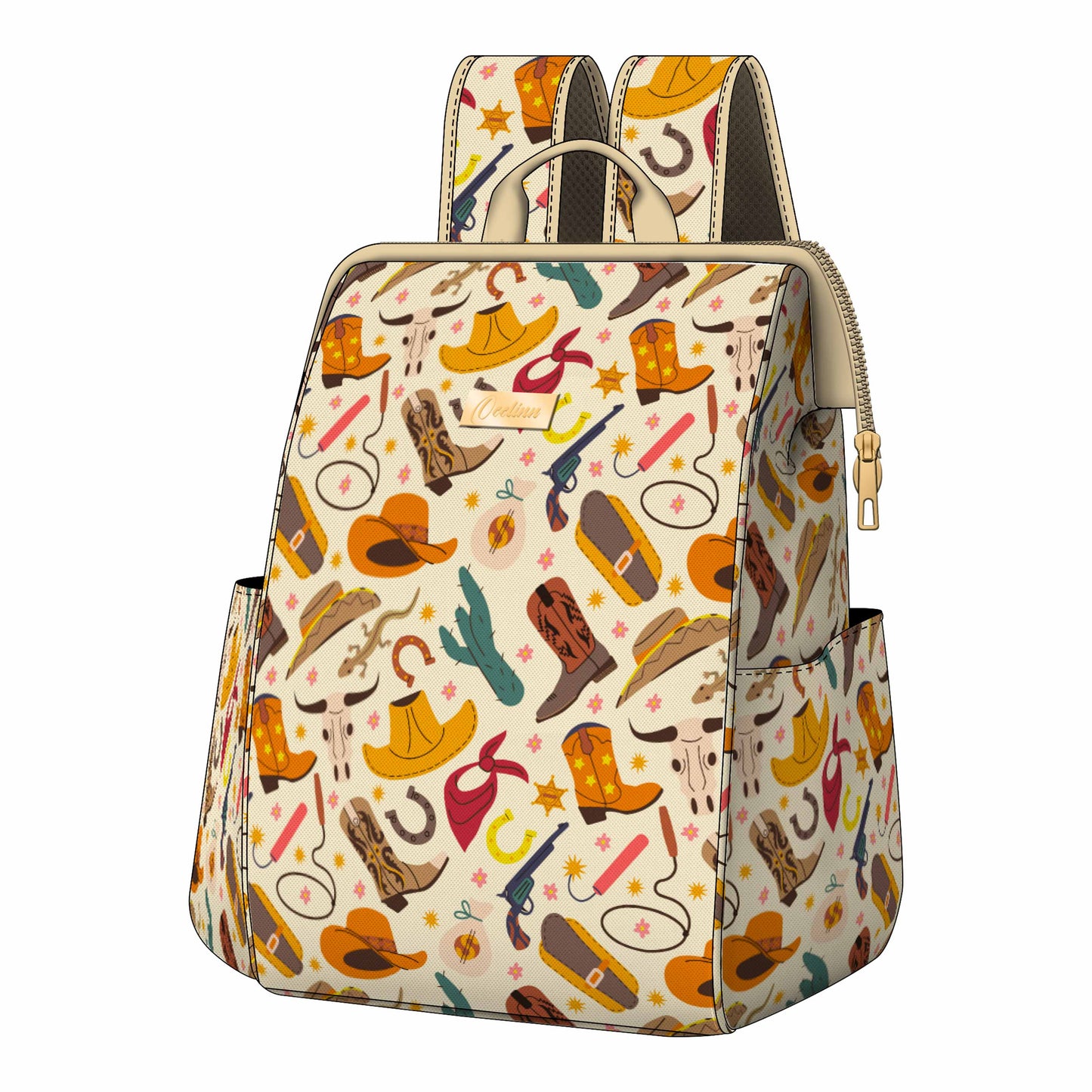 Stylish Cowboy Insulated Backpack Cooler Bag Combining Western Charm with Practicality