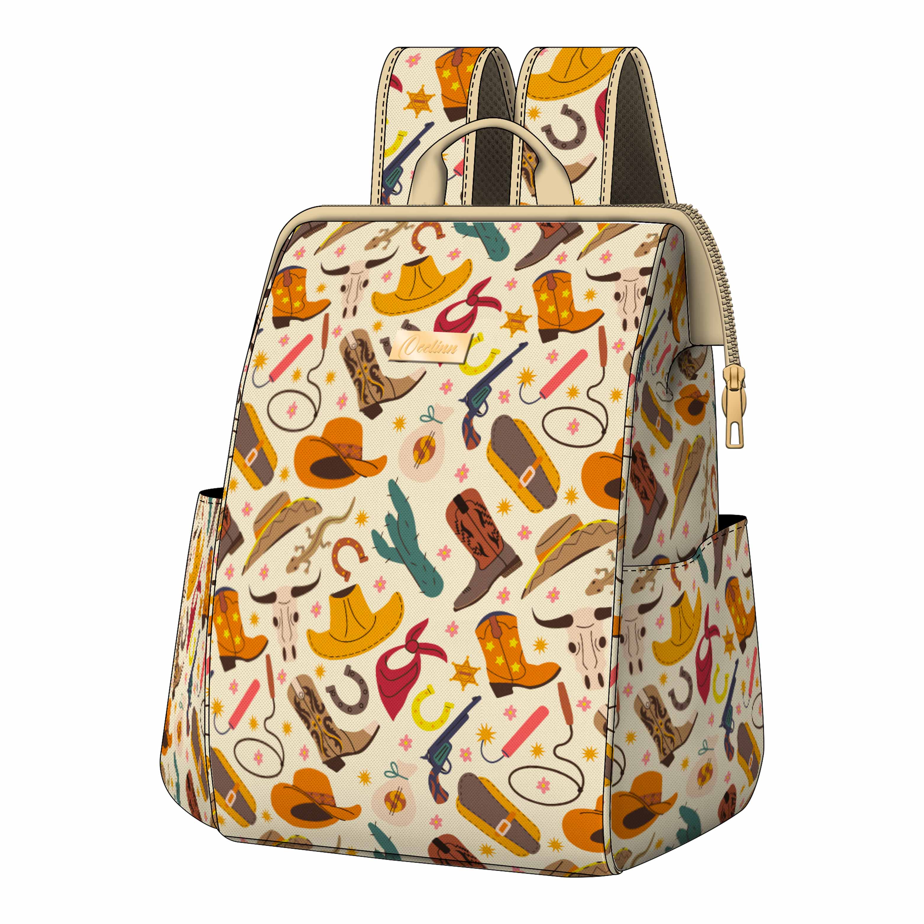 Stylish Cowboy Insulated Backpack Cooler Bag Combining Western Charm with Practicality