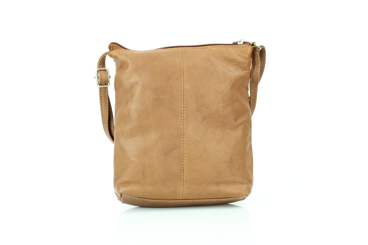 Anchorage Slim Leather Crossbody | Double Zip Detail RB 156