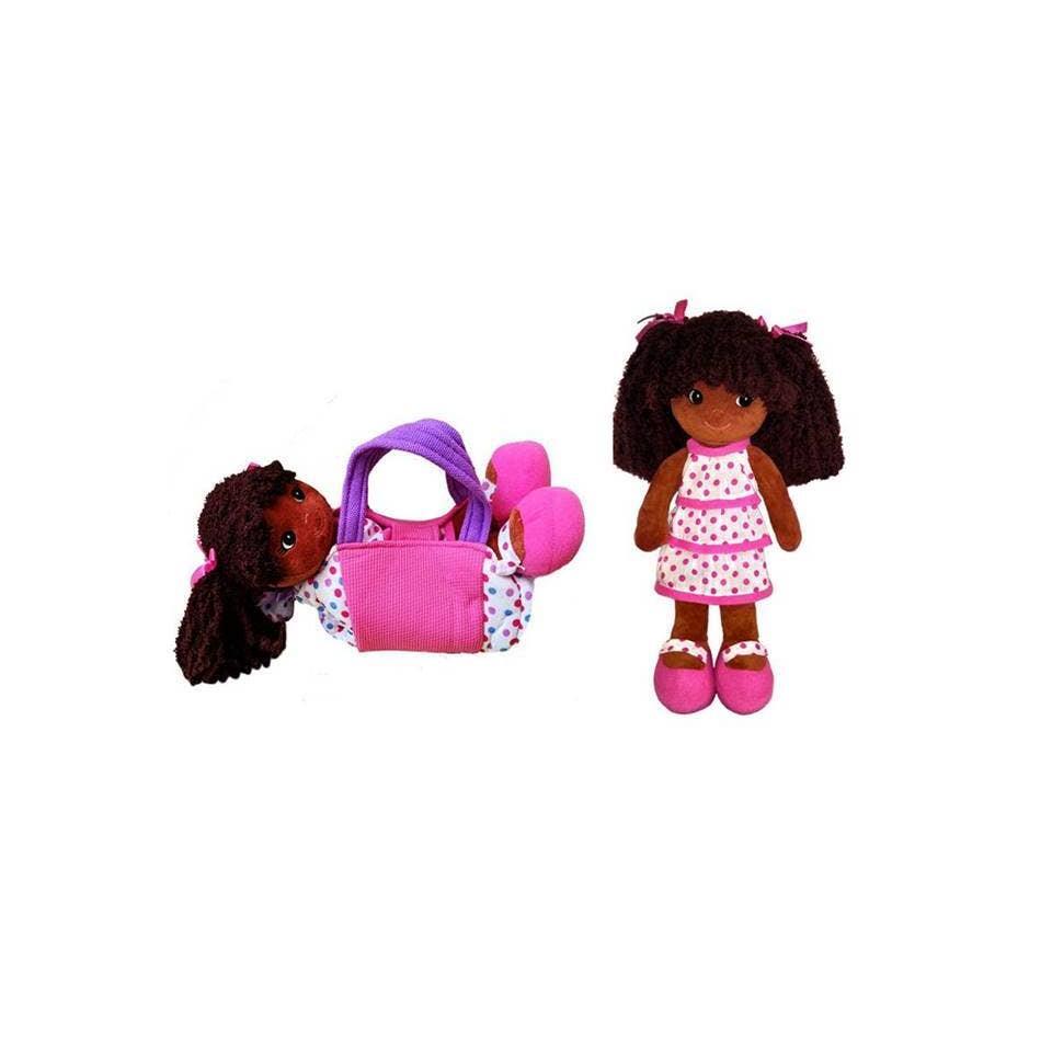 GirlzNDollz - Elana Pretty in pink Doll In Polka Dot Purse