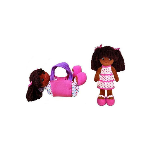 GirlzNDollz - Elana Pretty in pink Doll In Polka Dot Purse