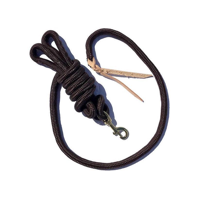 Smart Horse Gear - 5/8" Poly Cowboy Lead 9' w/ Brass Plated Bolt Snap and Leather Popper