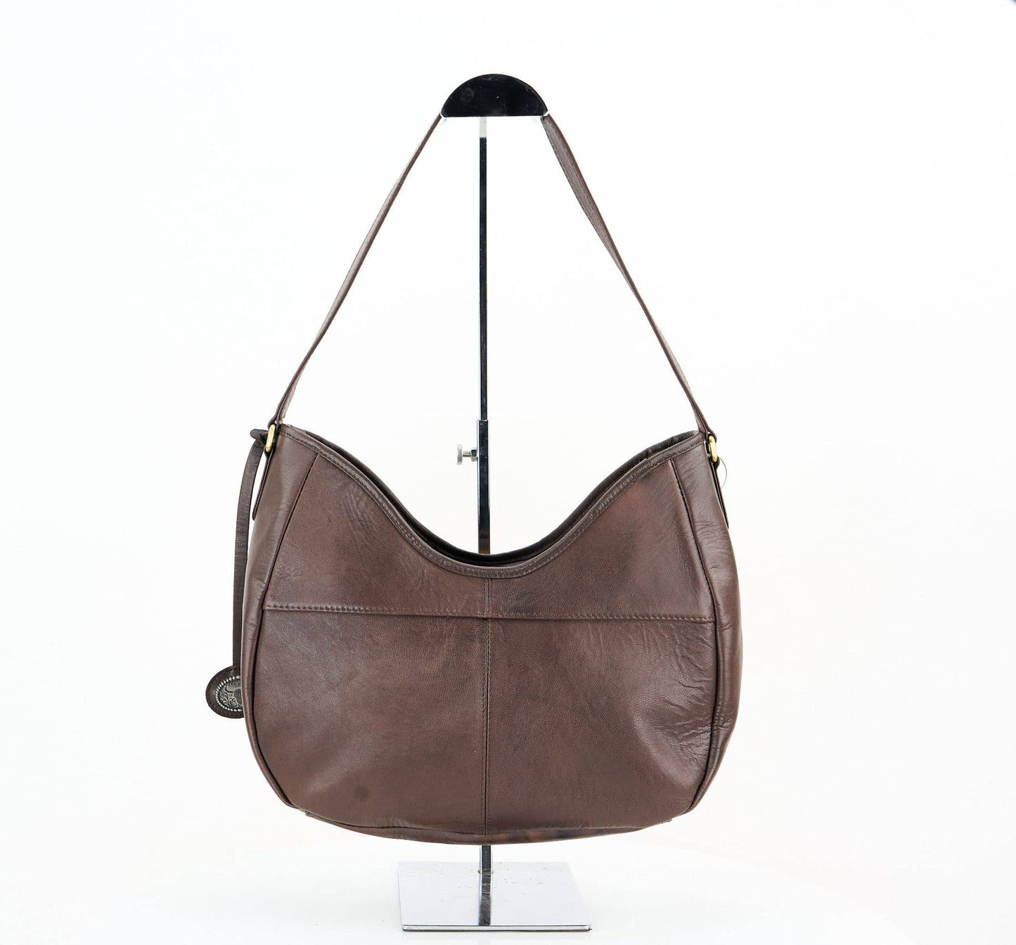 U-Shape Hide Hobo Bag with Turquoise Floral ABBG 40-26205