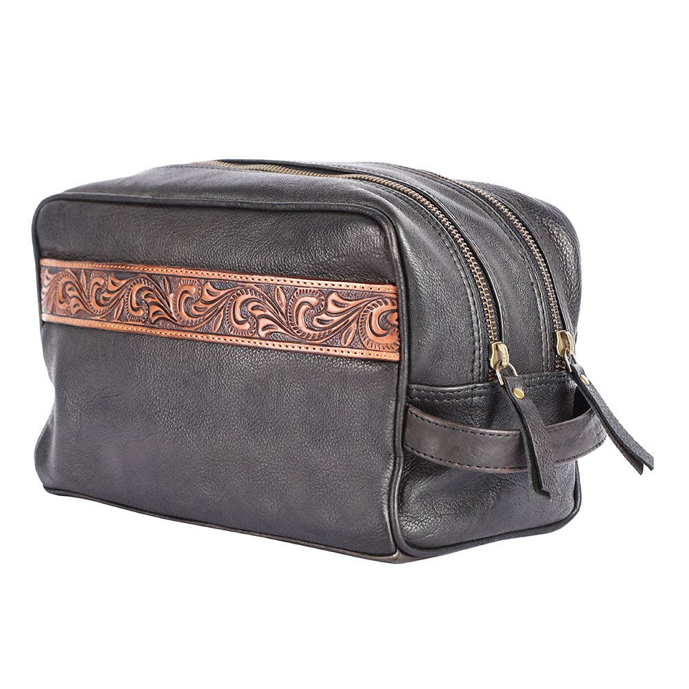 * OHM107 Toiletry Genuine Leather Western Bag