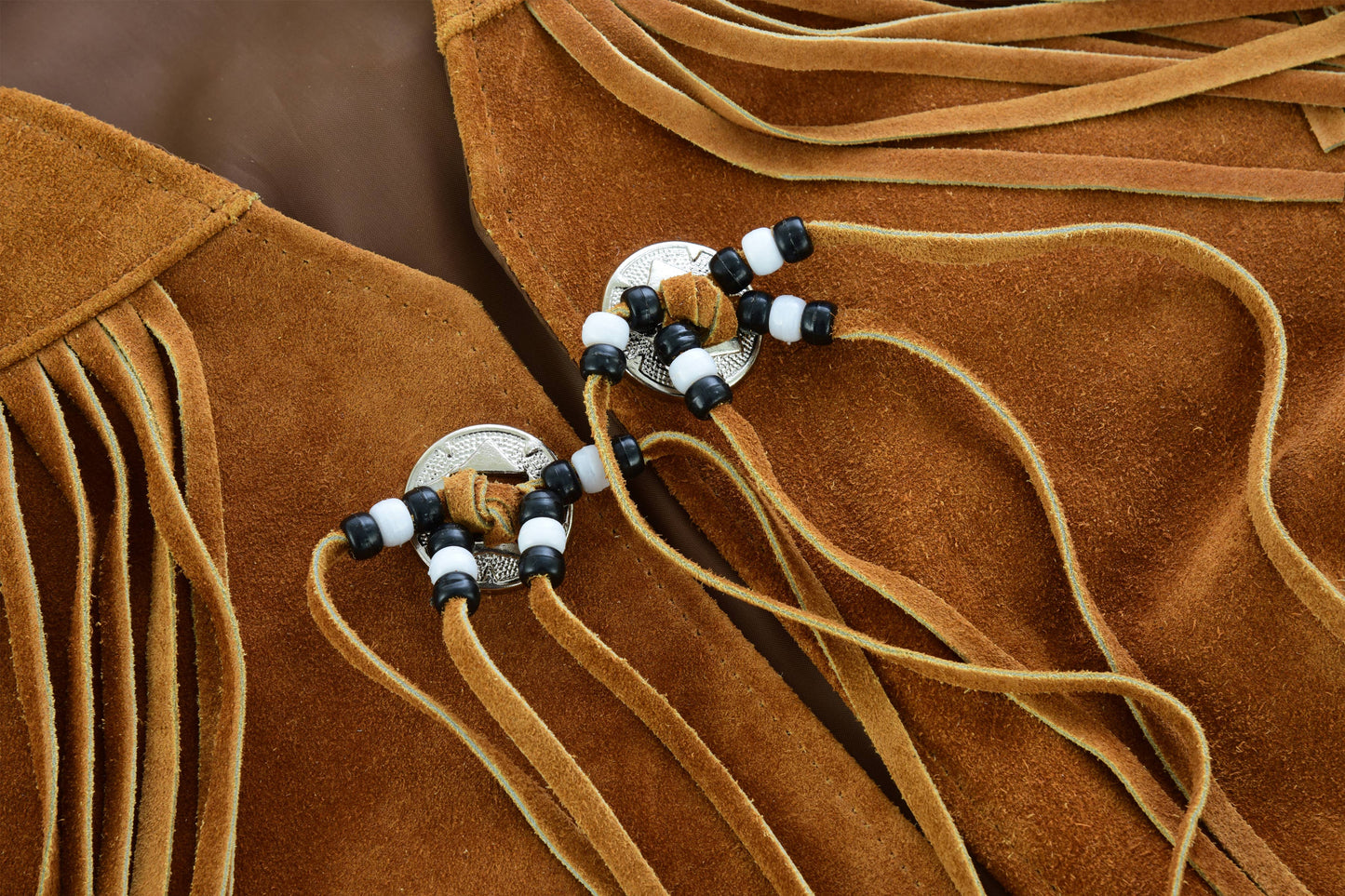 Suede Leather Vest with Fringes