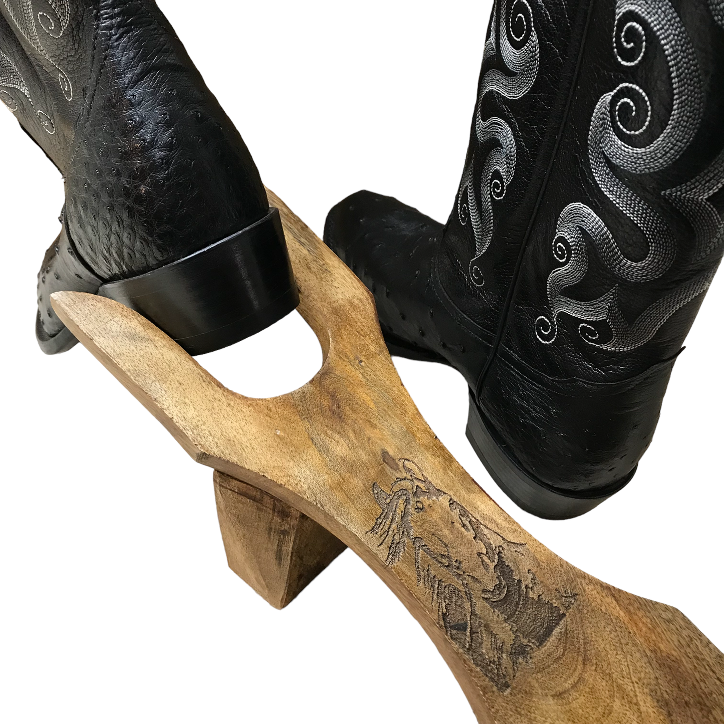 Branding Iron Laser Etched Mango Wood Bootjack