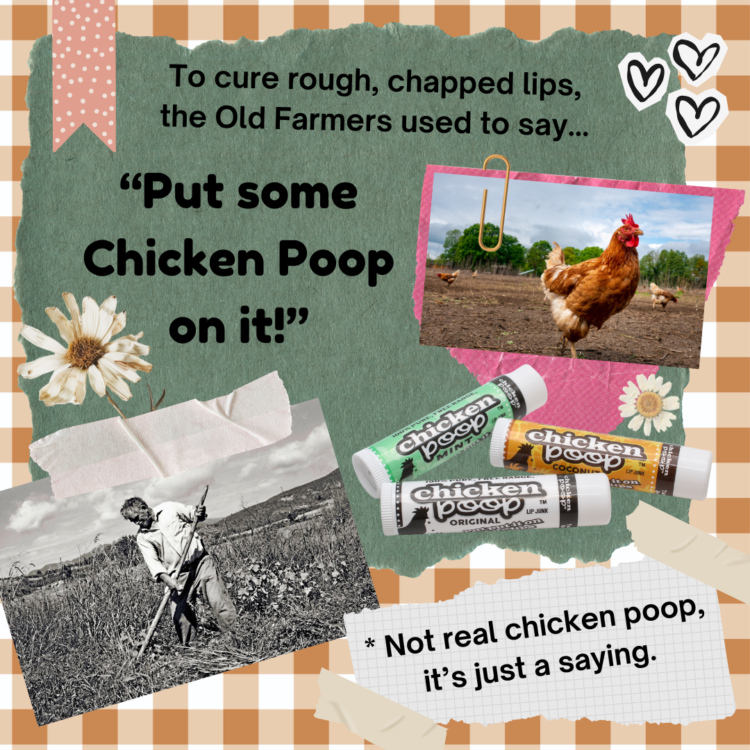 Chicken Poop® ORIGINAL Lip Balm, All Natural CHICKEN