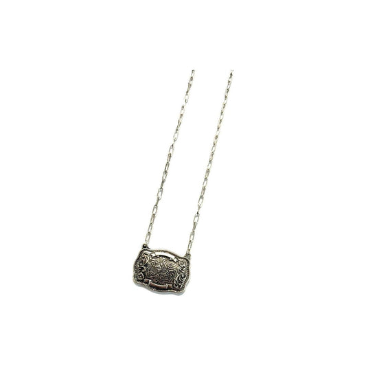 Snowing West - Western Belt Buckle Necklace