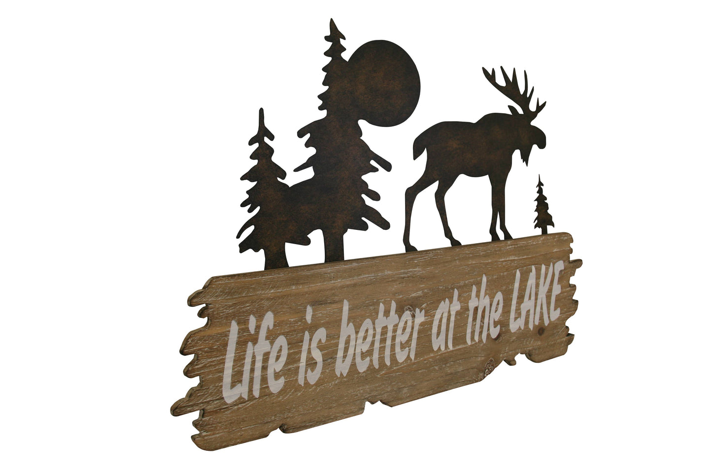 Rustic MOOSE & Solid Wood Wall Deco-Life is Better at the Lake