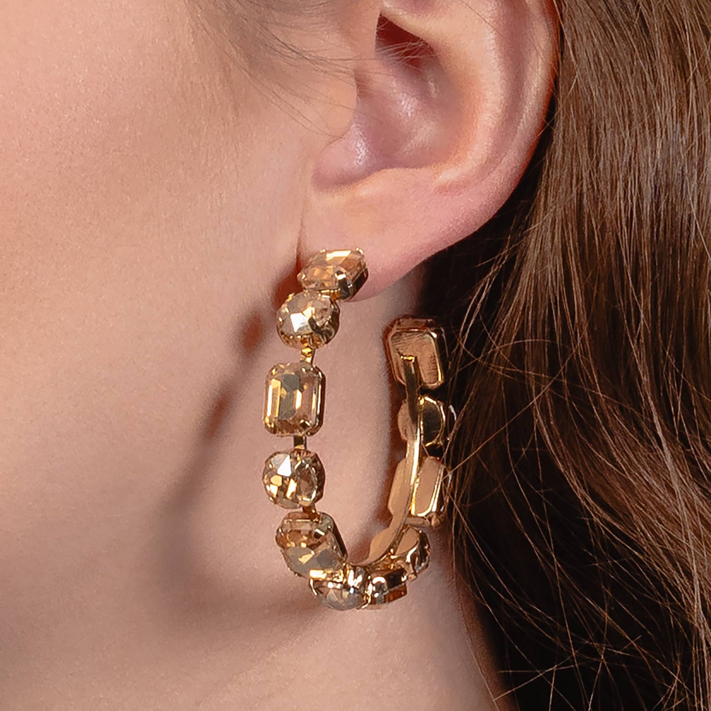 Crystal Hoop Earrings