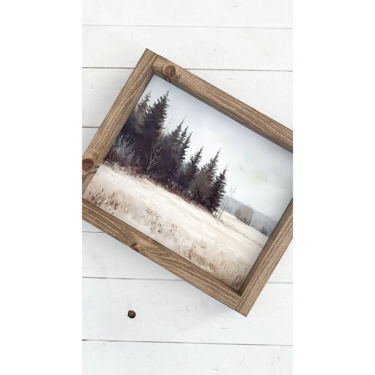 Ashwood Designs - Vintage Winter Landscape Print