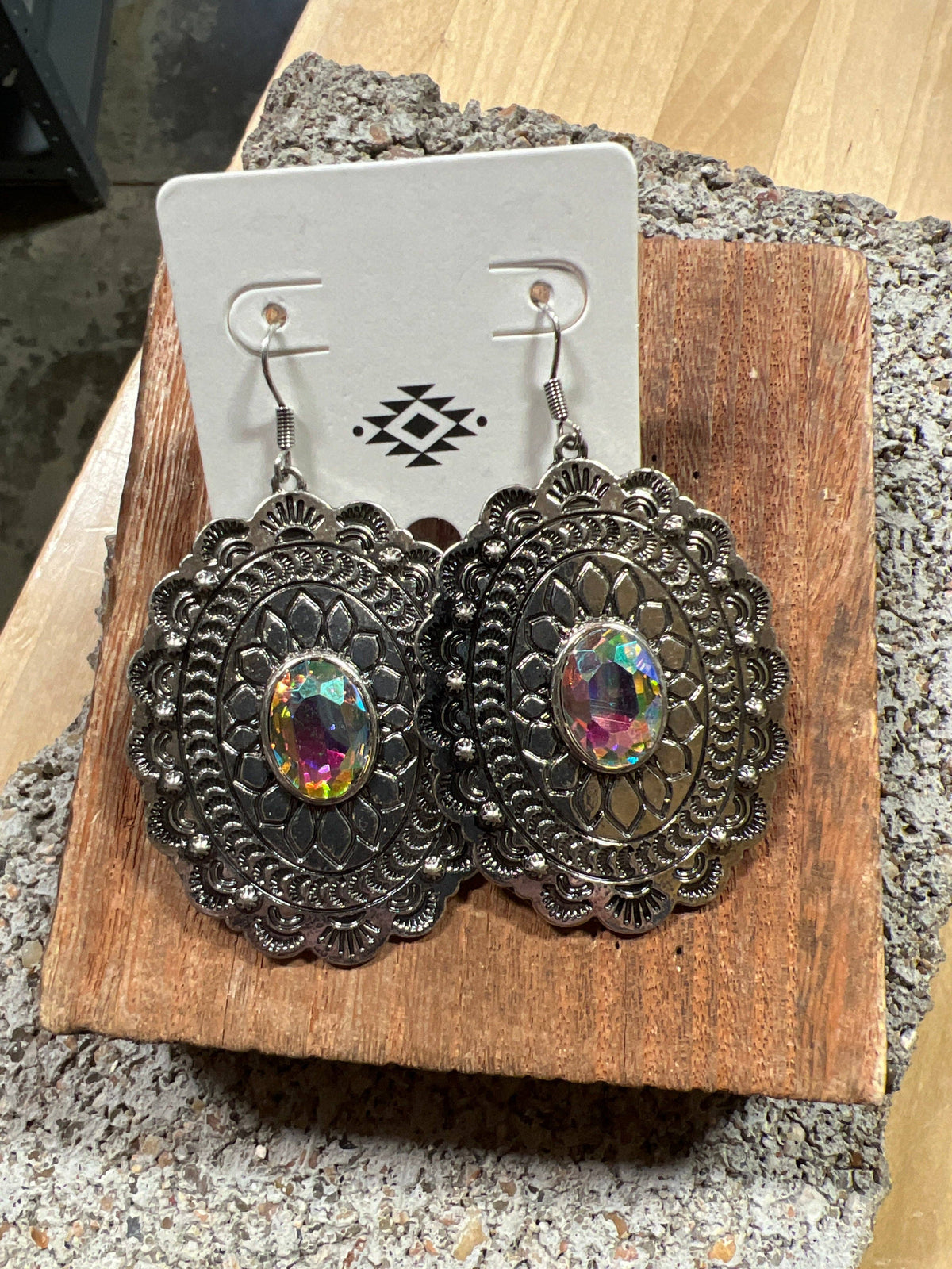 Turquiose Haven CONCHO CRYSTAL Earrings