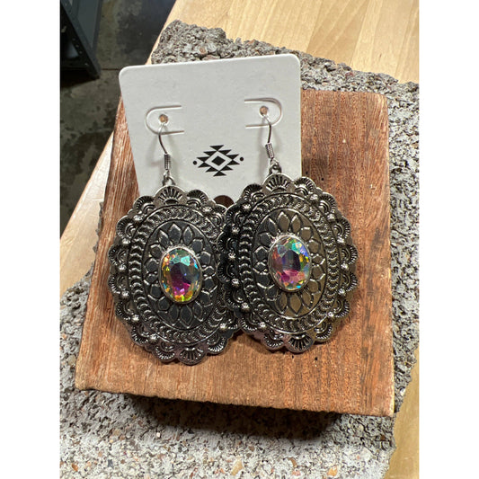 Turquiose Haven CONCHO CRYSTAL Earrings