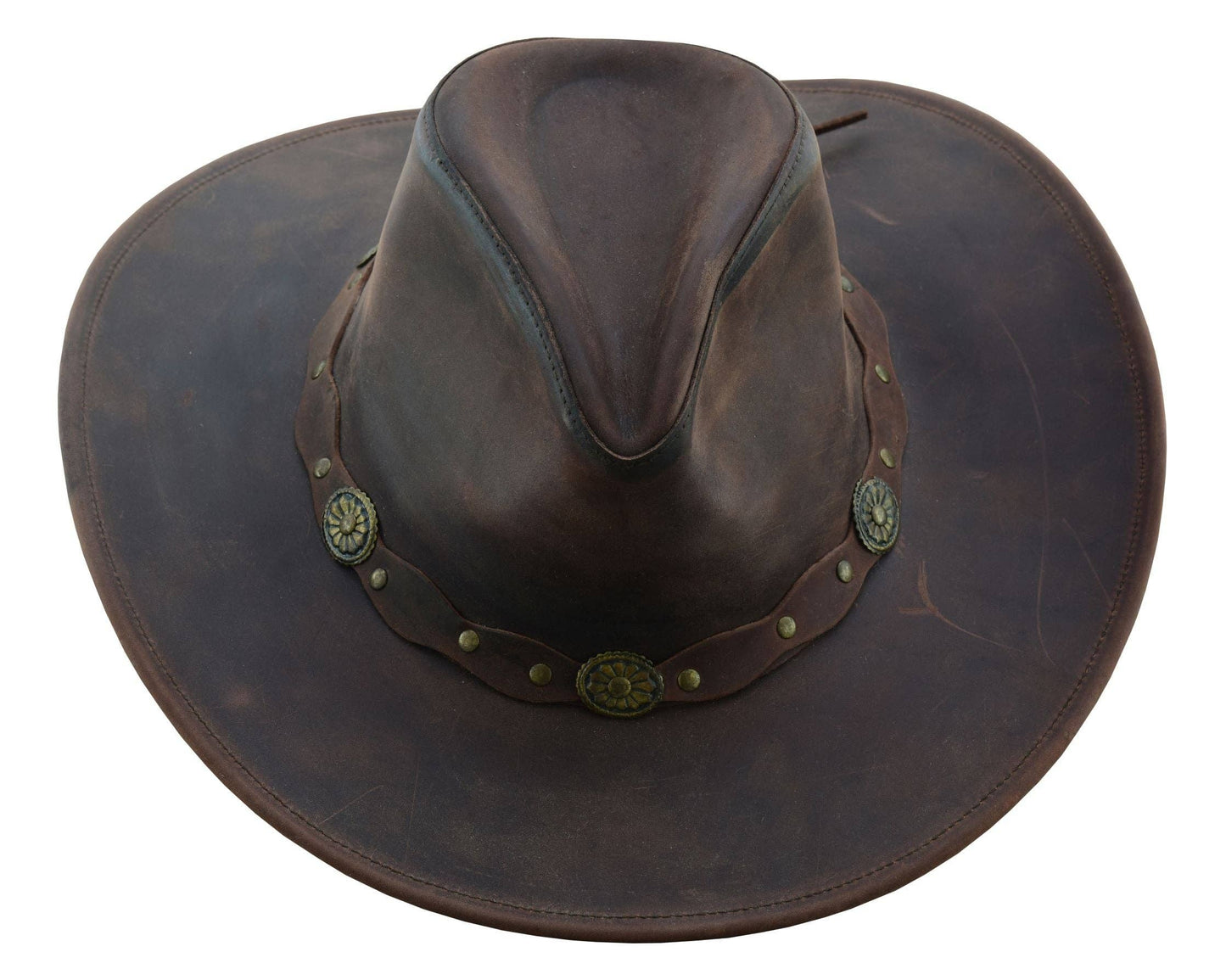 DEADWOOD LEATHER WESTERN COWBOY HAT