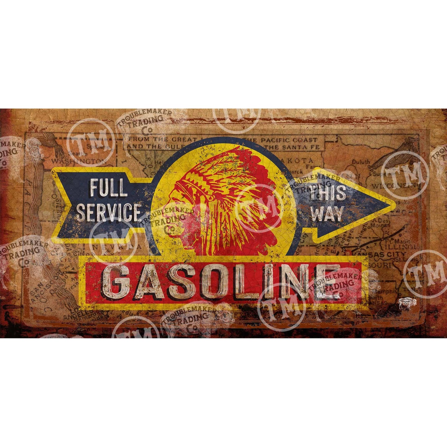 Gasoline - 18" x 36" Large Rectangle Artwork