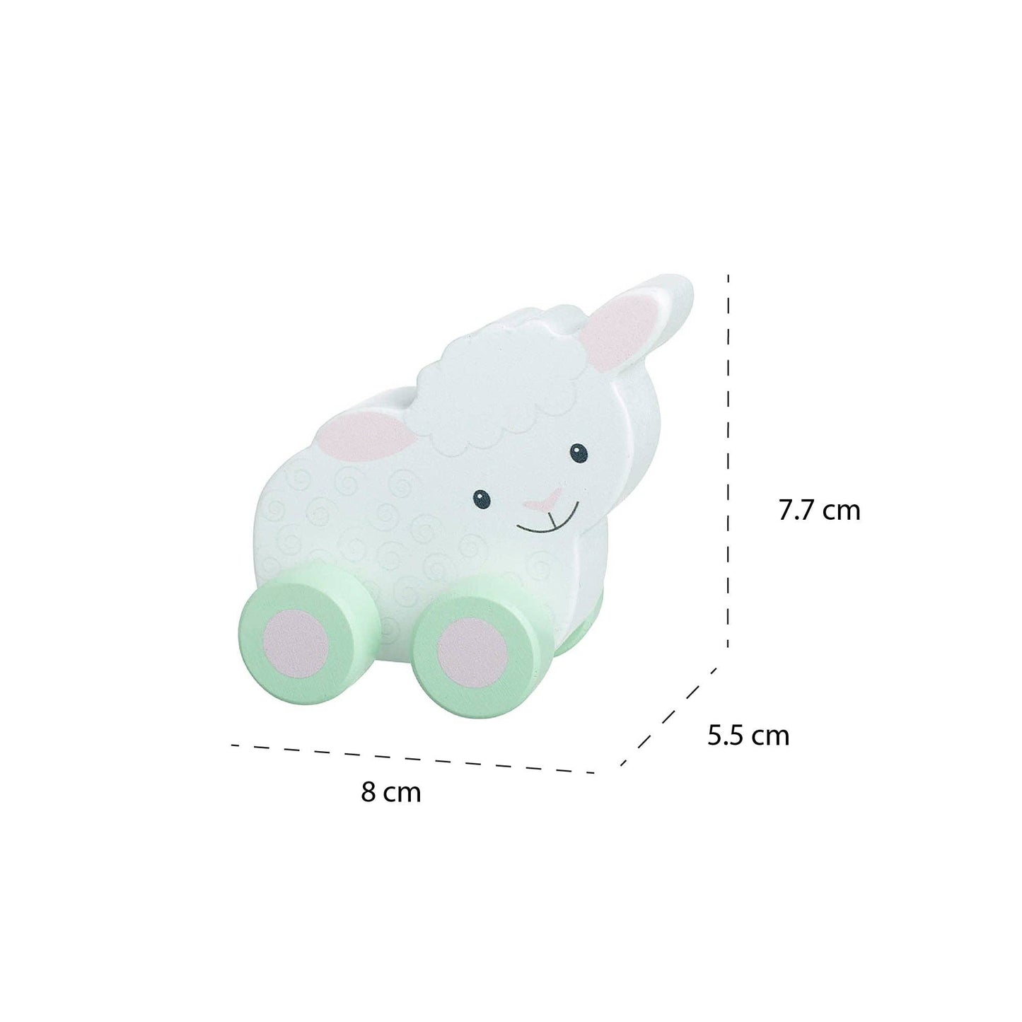 Orange Tree Toys - Sheep First Wooden Push Toy