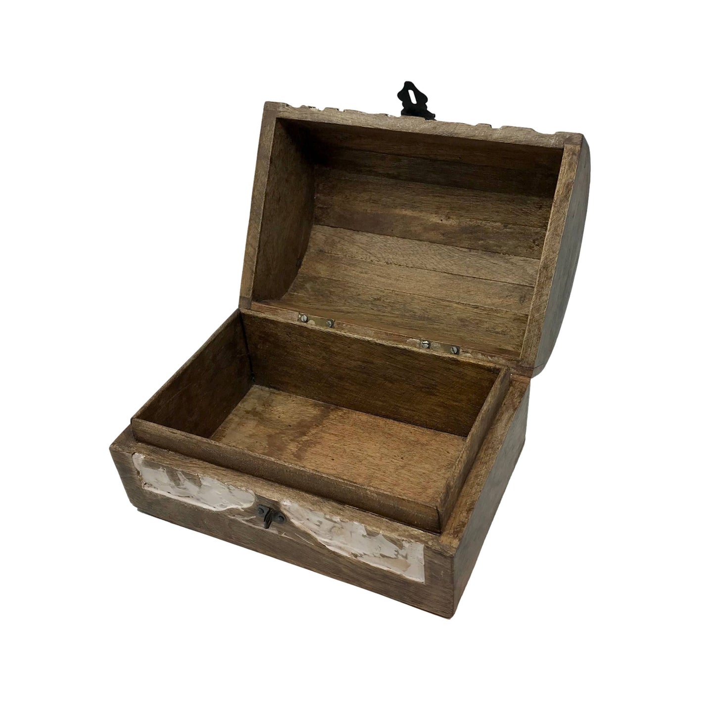 Hand-Carved Wood "Tree of Life"Hinged Box Chest Holiday