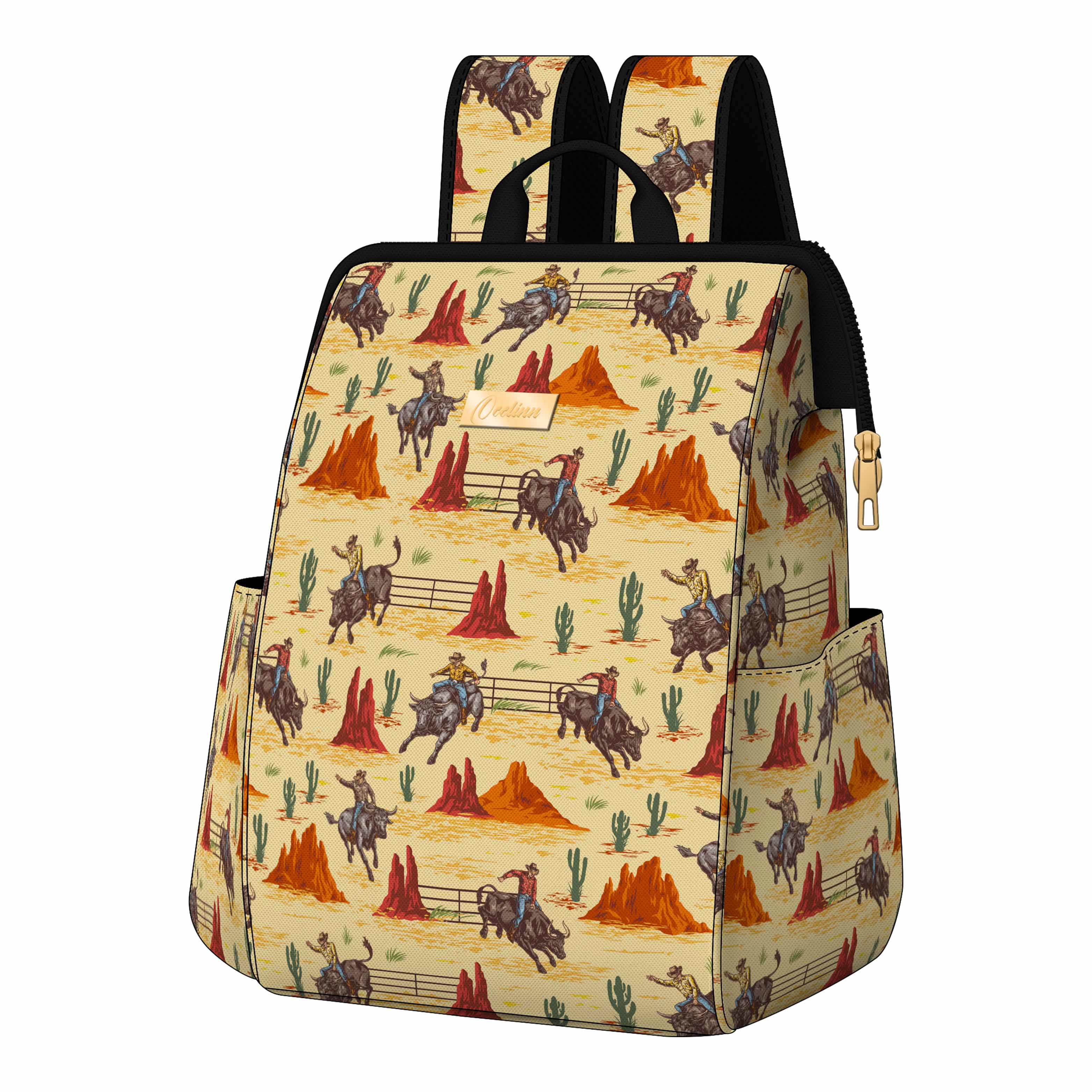 Backpack Cooler Ride into Adventure with Bull Rodeo Inspired Design